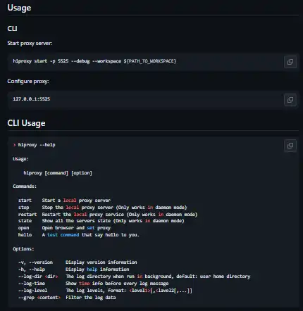 Descargar herramienta web o aplicación web hiproxy