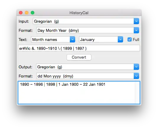 Download web tool or web app HistoryCal