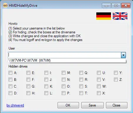 Download web tool or web app HMDHideMyDrive