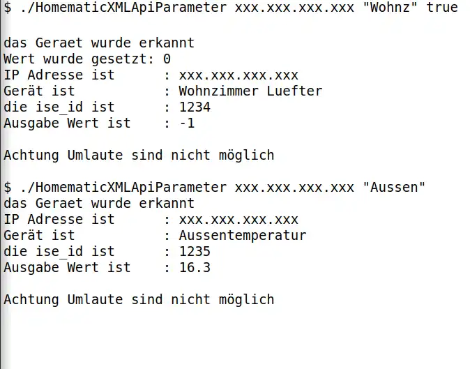 Download web tool or web app Homematic XML in Terminal