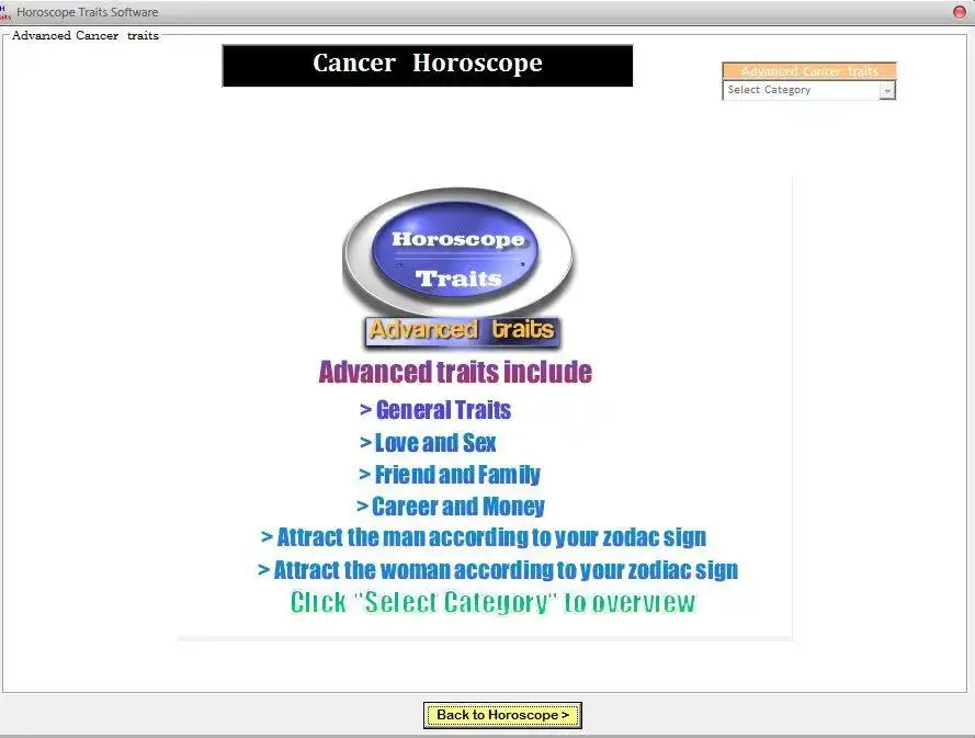 Download web tool or web app horoscope traits software