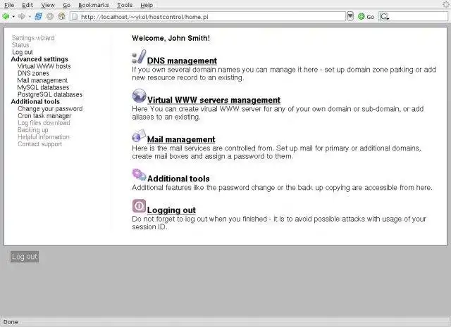 Faça download da ferramenta da web ou do aplicativo da web HostControl