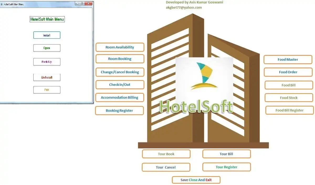 Descargar herramienta web o aplicación web HotelSoft