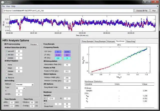 Download web tool or web app HRVAS: HRV Analysis Software to run in Windows online over Linux online