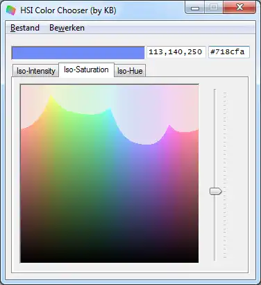 Télécharger l'outil Web ou l'application Web HSI ColorChooser