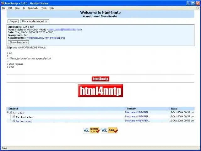 Unduh alat web atau aplikasi web Html4Nntp