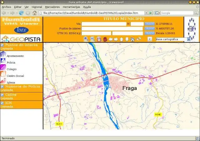 Unduh alat web atau aplikasi web Humboldt WMS Viewer untuk dijalankan di Windows online melalui Linux online