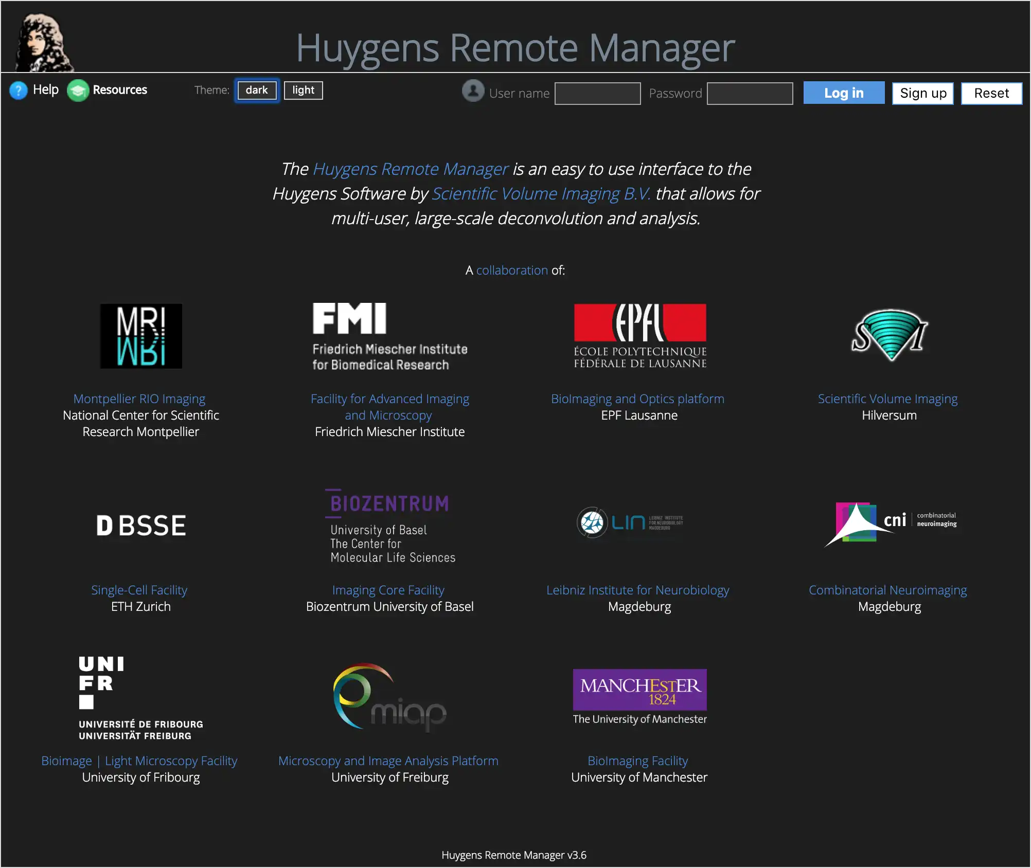 قم بتنزيل أداة الويب أو تطبيق الويب Huygens Remote Manager للتشغيل في Linux عبر الإنترنت