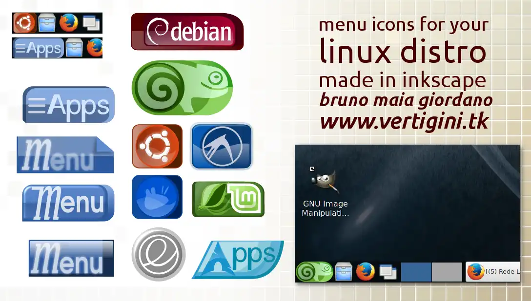 Download web tool or web app Icons for Menu "Start" or app