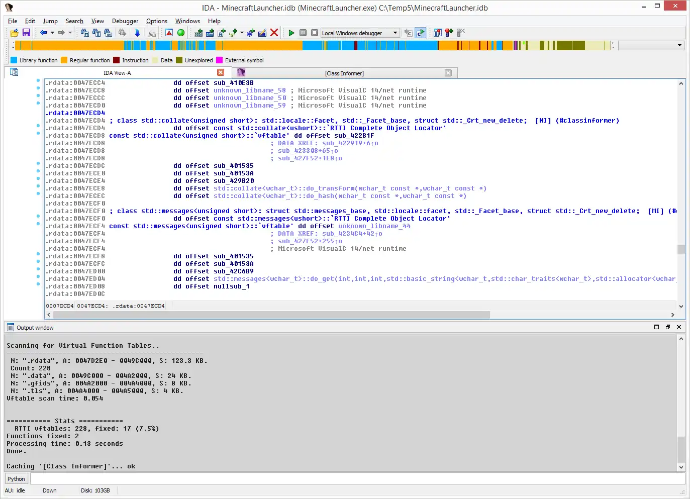 Download web tool or web app IDA ClassInformer PlugIn