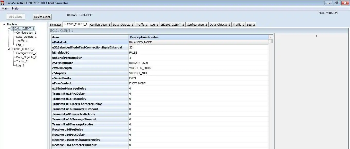 Download web tool or web app IEC 60870-5-101 Client Master Simulator to run in Windows online over Linux online