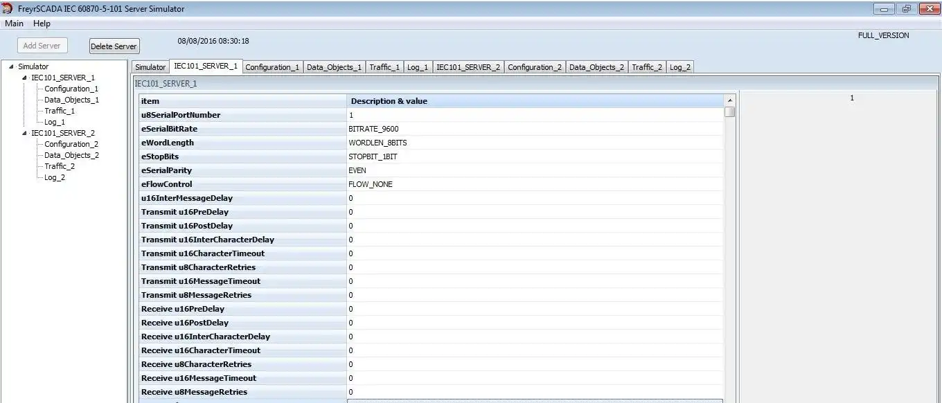 Baixe a ferramenta ou aplicativo da web IEC 60870-5-104 RTU Server Simulator