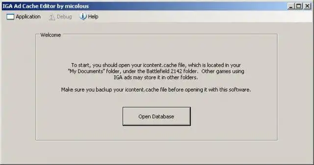 Download web tool or web app IGA Ad Cache Editor to run in Windows online over Linux online