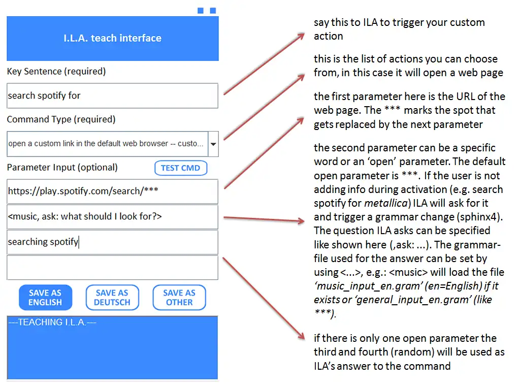 Download web tool or web app ILA - teachable voice assistant