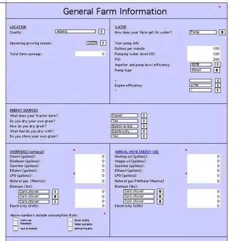 Download web tool or web app Illinois Farm Sustainability Calculator