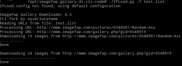 Download web tool or web app imagefap-gallery-dl-cli