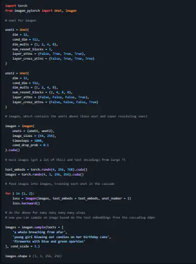 Tải xuống công cụ web hoặc ứng dụng web Imagen - Pytorch