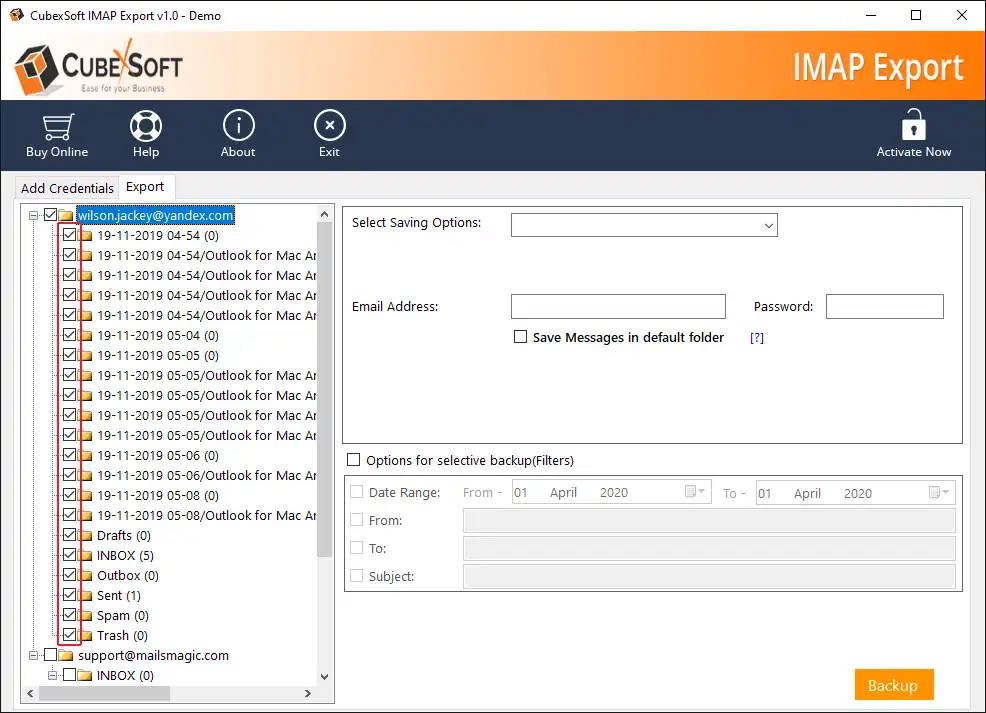 Download web tool or web app IMAP Migration