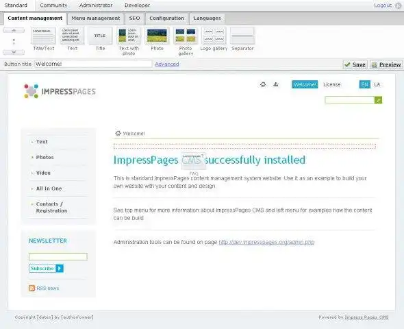 Download web tool or web app ImpressPages CMS