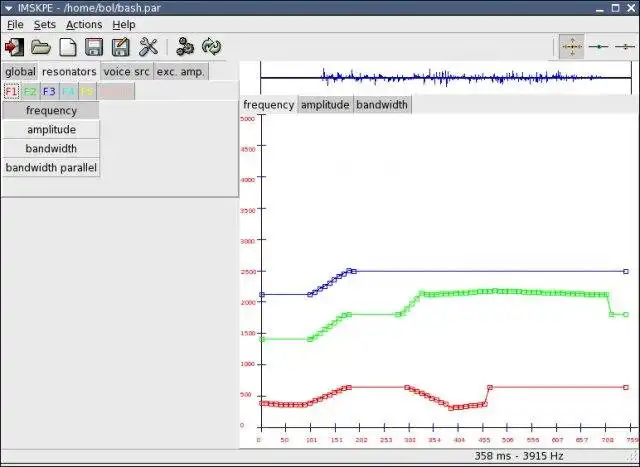 Download web tool or web app ims klatt parameter editor