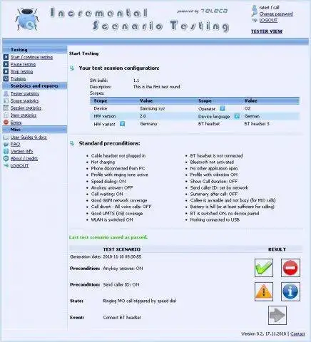 Download web tool or web app Incremental Scenario Testing Tool to run in Windows online over Linux online