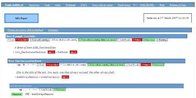 Download web tool or web app Ineo: JUnit xml reports