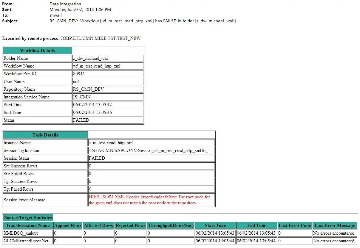 Download web tool or web app Informatica ExecuteWorkflow