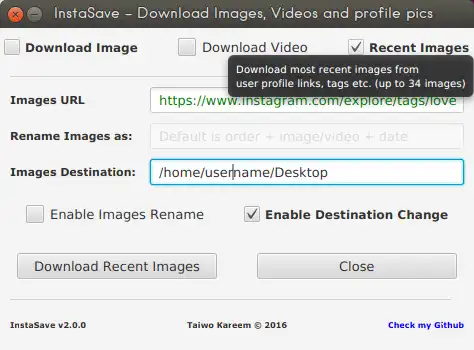 Download web tool or web app InstaSave