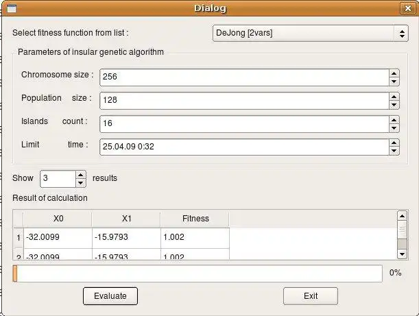 Download web tool or web app Insular Genetic Algorithm to run in Windows online over Linux online