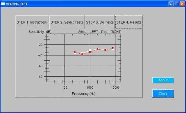 Download web tool or web app Interactive audiology(hearing) test