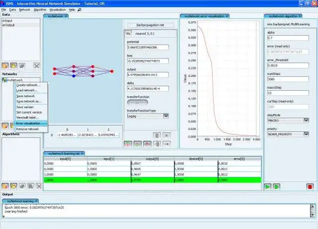 Download web tool or web app Interactive Neural Network Simulator to run in Windows online over Linux online