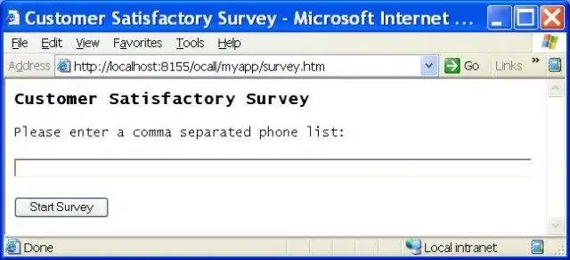 Download web tool or web app Interactive phone survey using VoiceXML