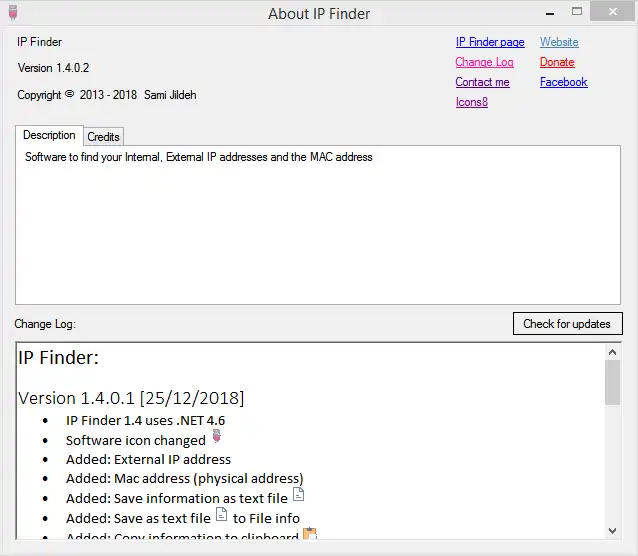 Download web tool or web app IP Finder