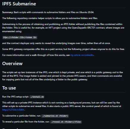 Download web tool or web app IPFS Submarine