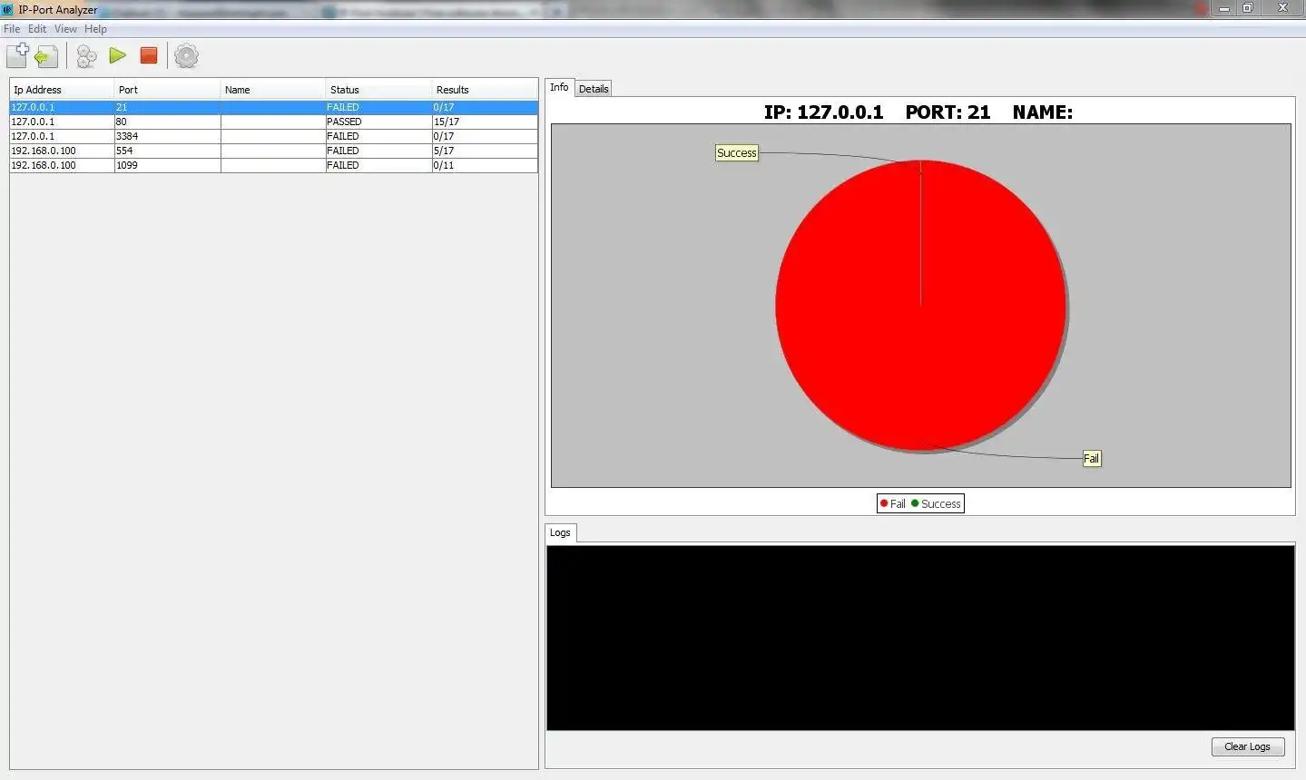 Download web tool or web app IP-Port Analyzer