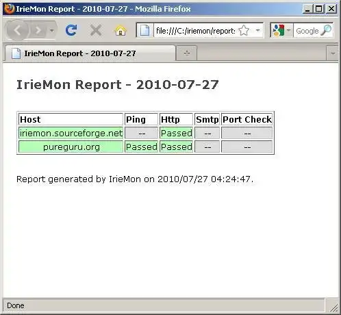 Download web tool or web app IrieMon