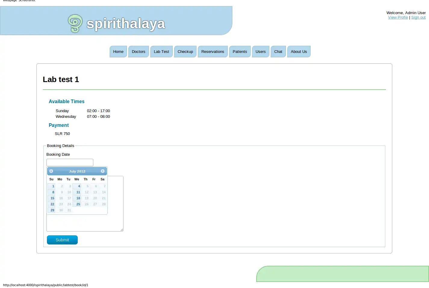 Download web tool or web app Ispirithalaya Hospital Management System