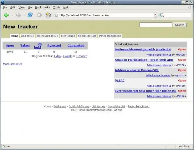 Download web tool or web app IssueTrackerProduct