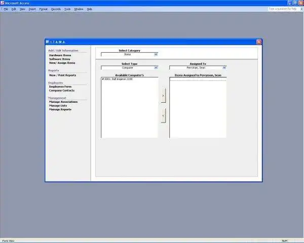 Download web tool or web app IT Administration With Access