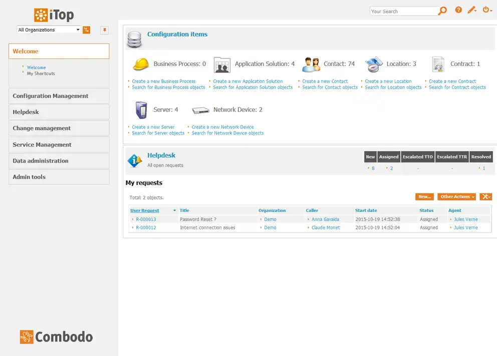 Download web tool or web app itop - ITSM  CMDB OpenSource