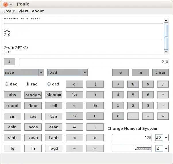 Download web tool or web app J3calc to run in Linux online