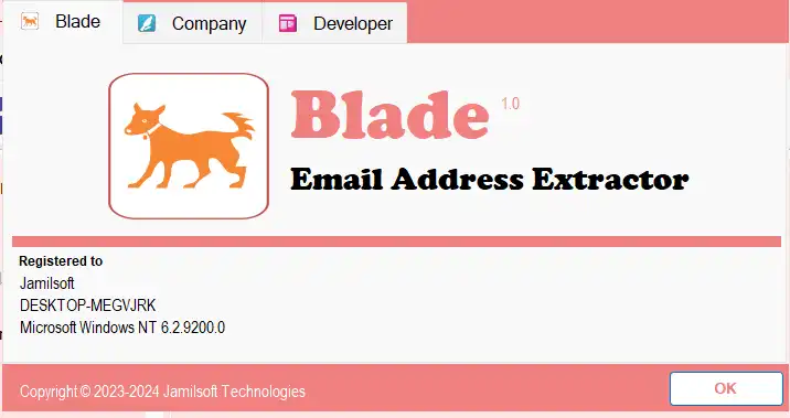 Download web tool or web app Jamilsoft Blade Email Extractor