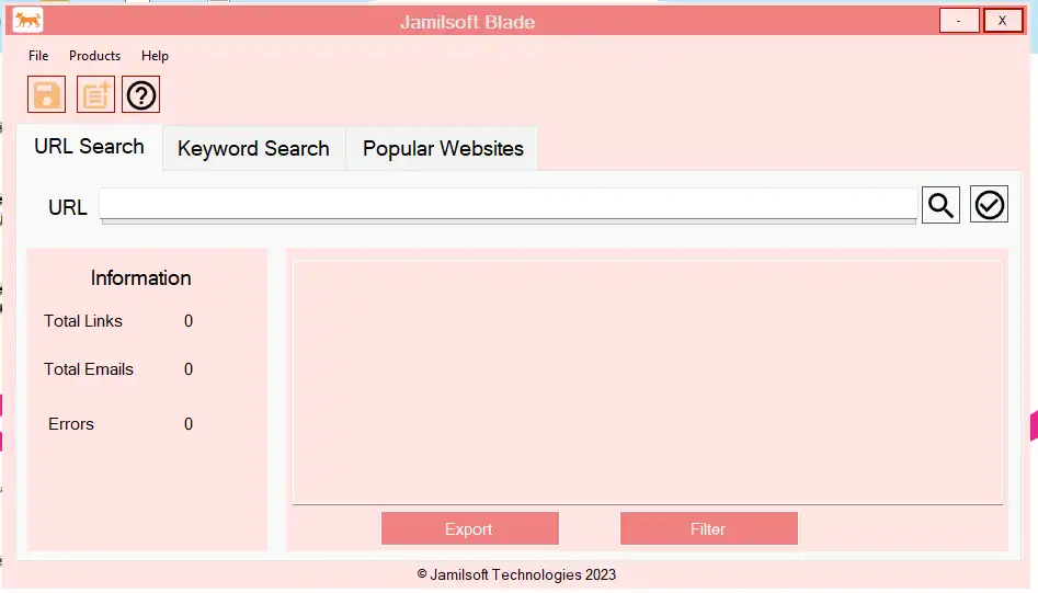 Download web tool or web app Jamilsoft Blade Email Extractor