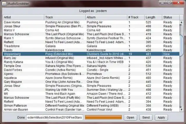 Download web tool or web app JAudioScrobbler