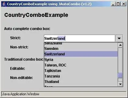 Download web tool or web app JAutoCombo