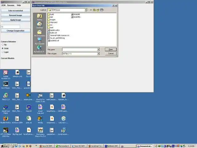 Download web tool or web app Java3D DEM Viewer to run in Linux online