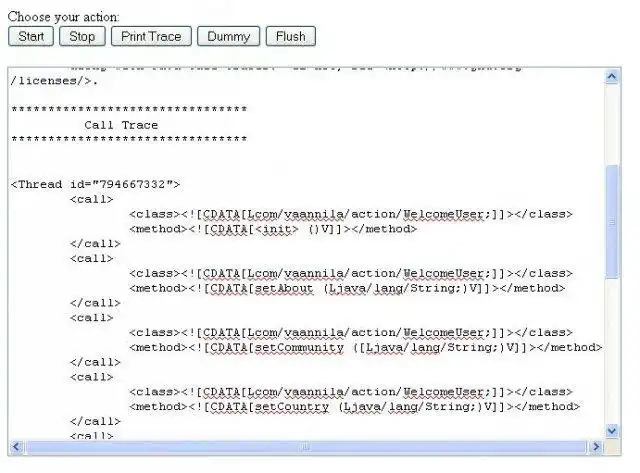 Download web tool or web app Java Call Trace to UML Sequence Diagram