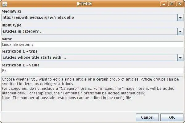 Download web tool or web app Java Extensible Text Replacement System