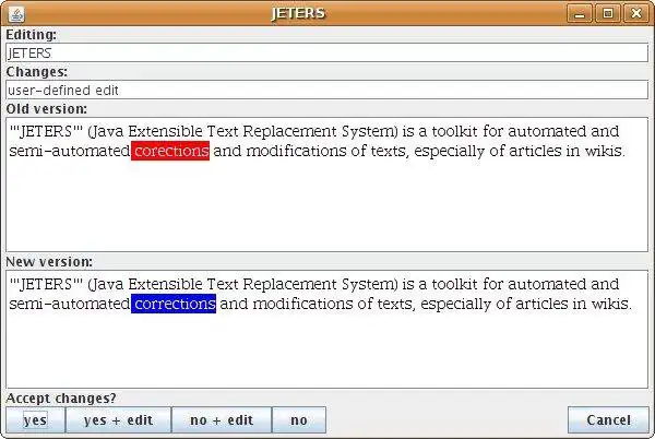 Download web tool or web app Java Extensible Text Replacement System