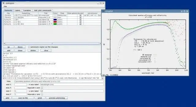 Download web tool or web app JAVA gnuplot GUI